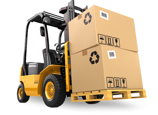 Packages and logistics service calculator illustration
