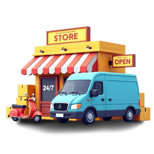 ARIZONAH spot and delivery vehicle illustration